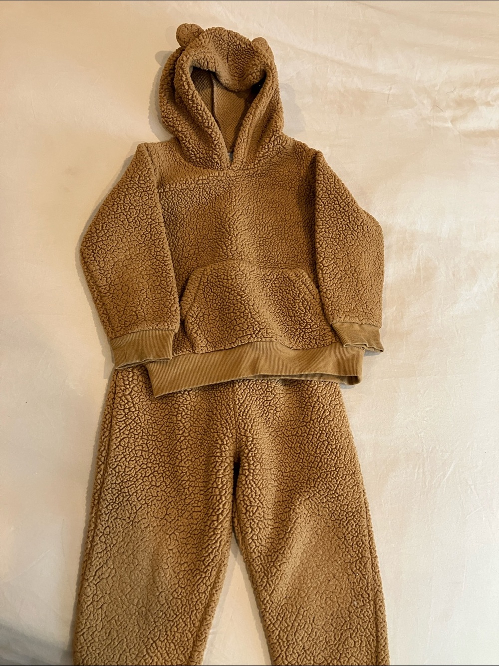 Carter's Brown Teddy Sherpa Hoodie & Pants Matching Set